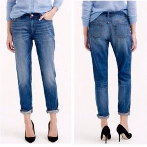 J. Crew Boy Boyfriend Jean Button Fly 33 short Dark Blue NWOT